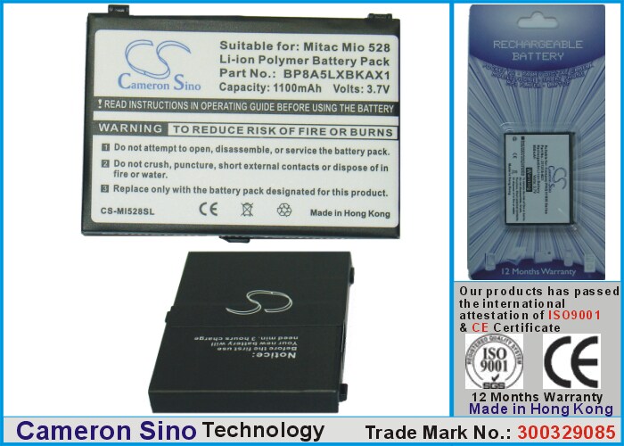Pocket PC:n ja PDA:n akku, sopii malleihin Mitac Mio 528, Mio 529 ja Mio 538