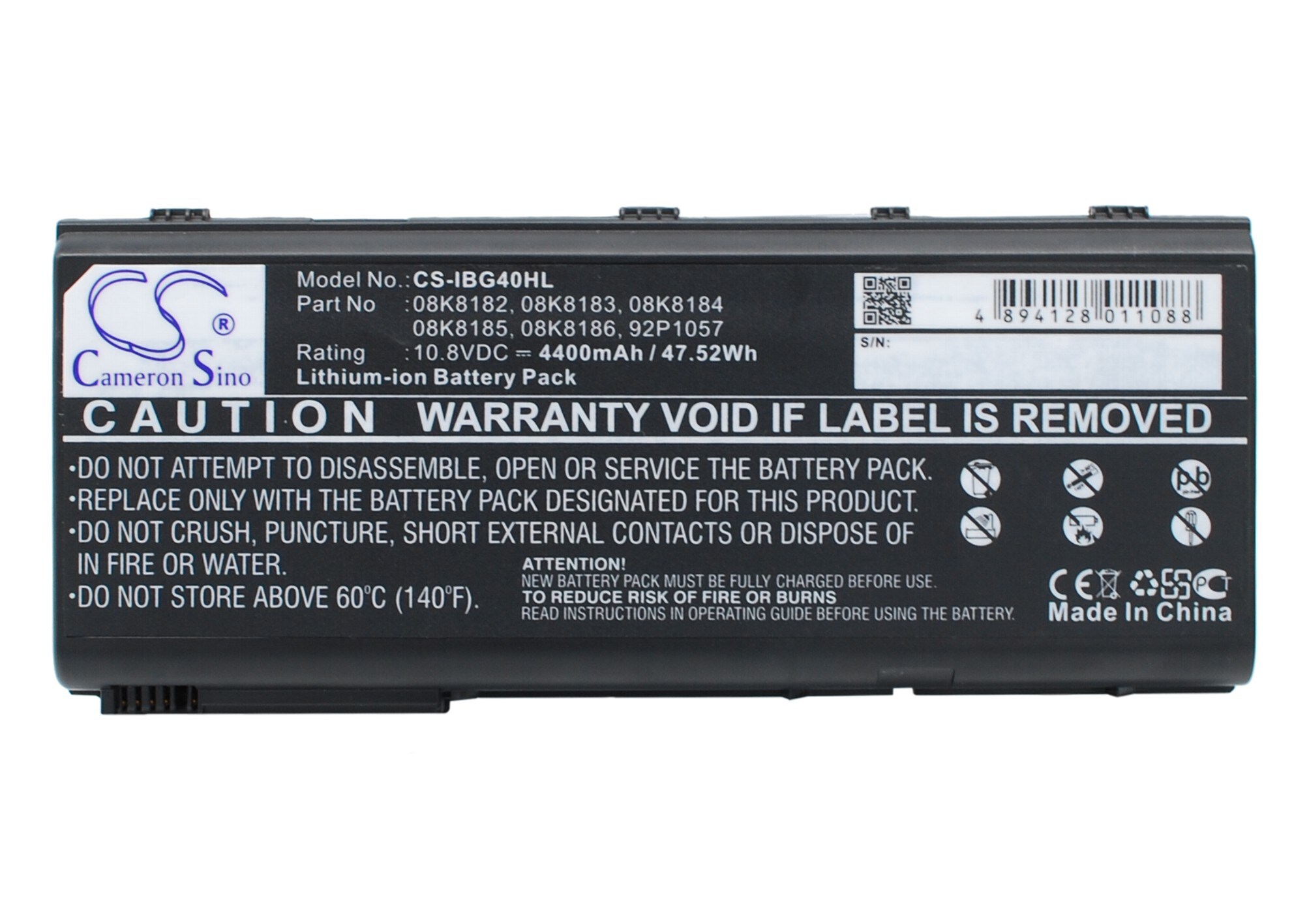Kannettavan tietokoneen akku, IBM ThinkPad G40-, G41- ja muihin malleihin.