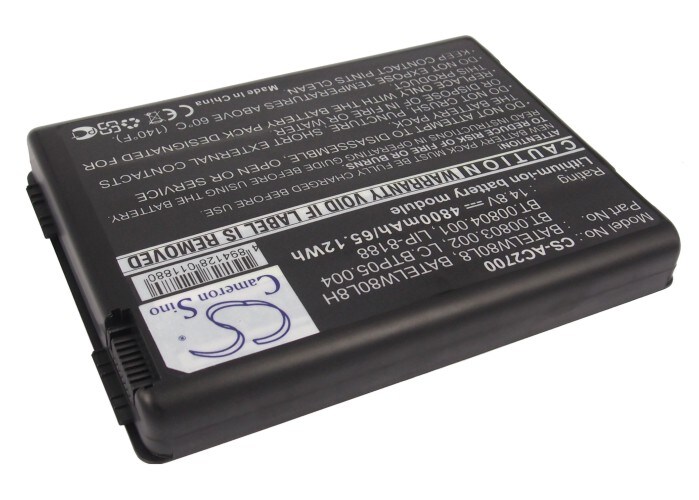 Kannettavan tietokoneen akku, Acer TravelMate 2200, TravelMate 2700