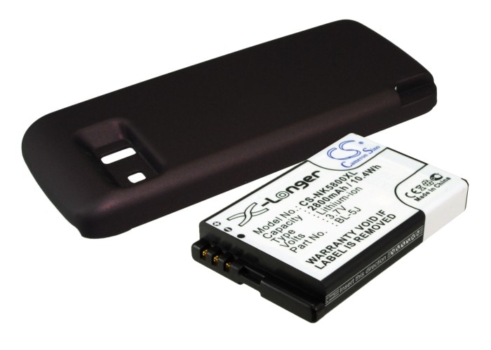 Älypuhelimen akku, Nokia 5800-, 5800T- ja 5800 Xpress Music -puhelimiin