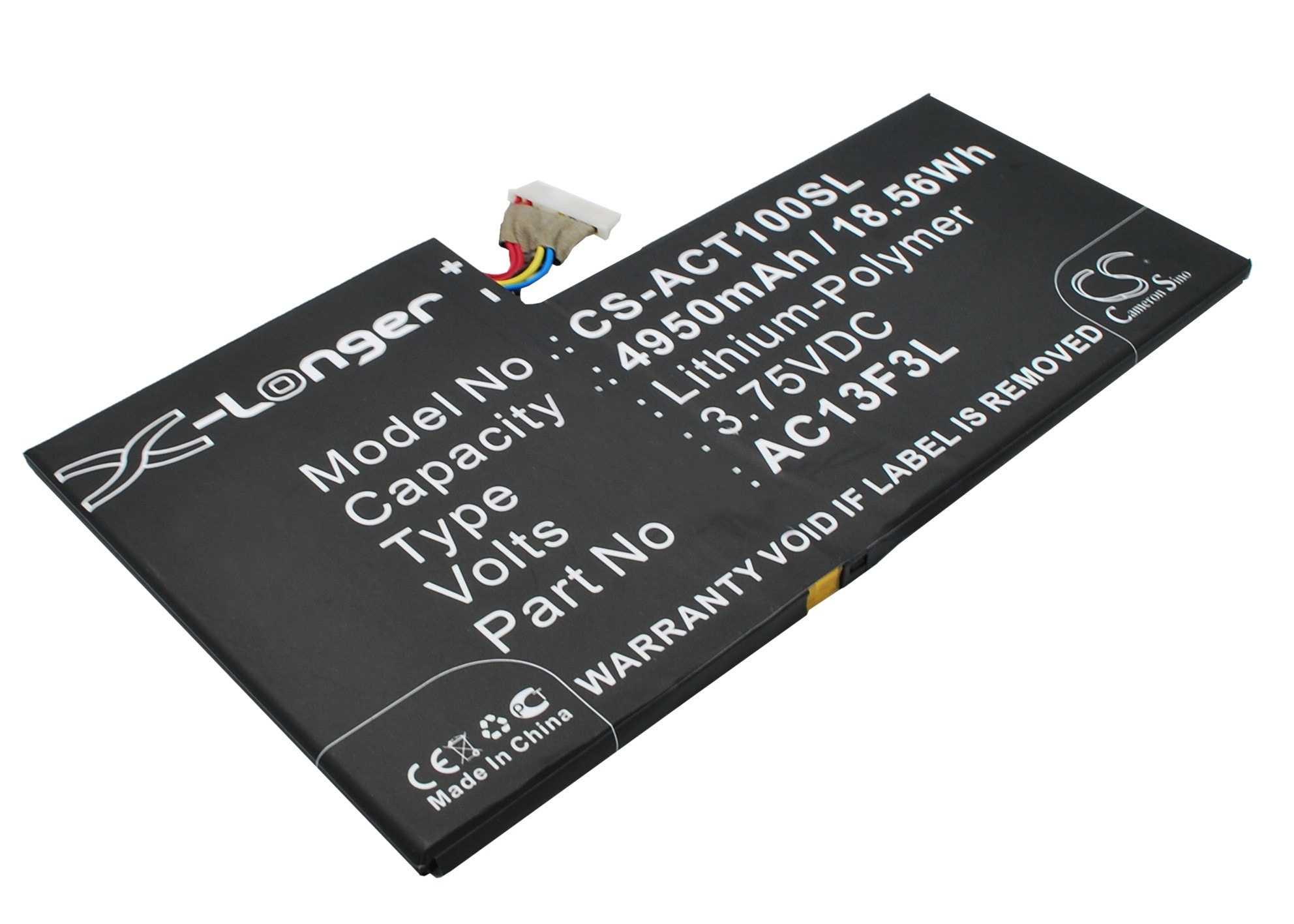 Tabletti-akku Acer Iconia Tab A1:lle, Iconia Tab A1-810:lle, A1-A810:lle ja muille malleille.