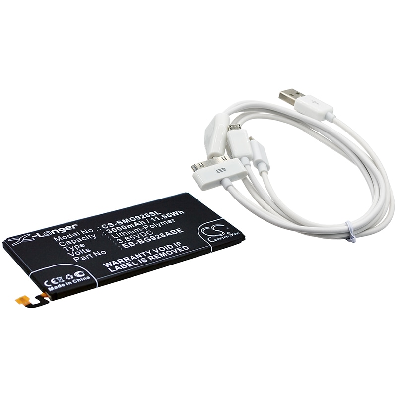 Meikkipeili-akku Samsung Galaxy S6 Edge+:lle, Galaxy S6 Edge Plus:lle, SM-G9287:lle ja muille malleille.
