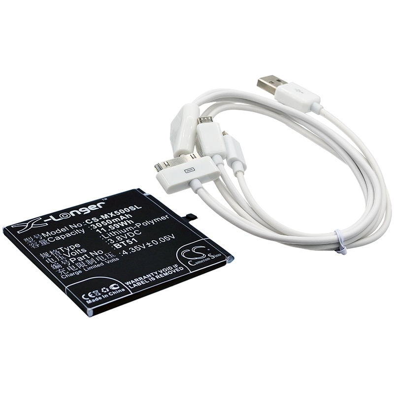 Älypuhelimen akku, sopii MeiZu MX5-, MX5 Dual SIM-, M575 Dual SIM -malleihin ja muihin.
