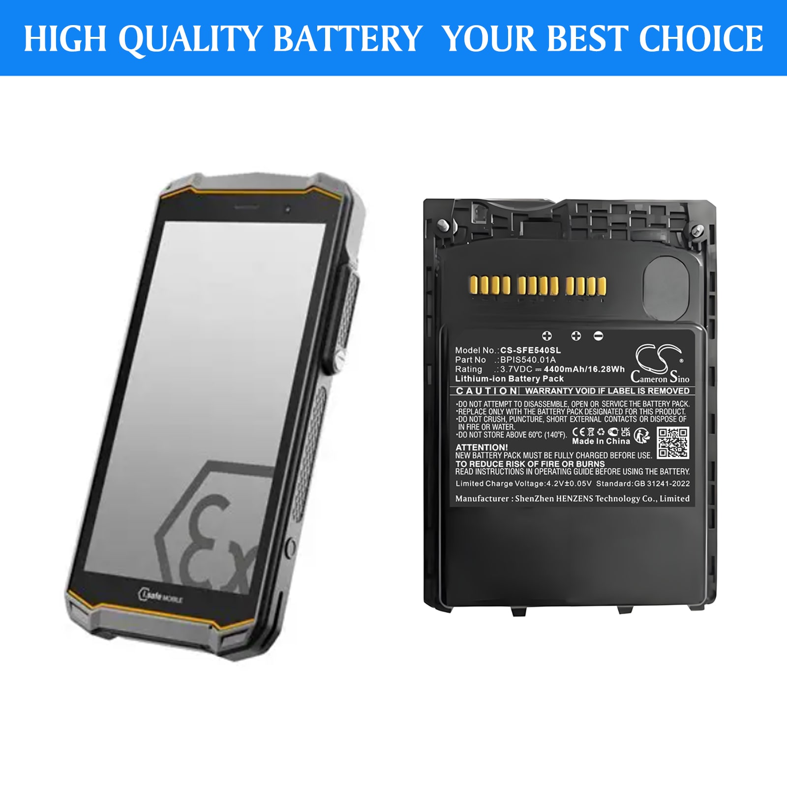 Akku i.safe Mobile -viivakoodilukijalle: BPIS540.2A, BPIS540.2N, IS540.2 jne.