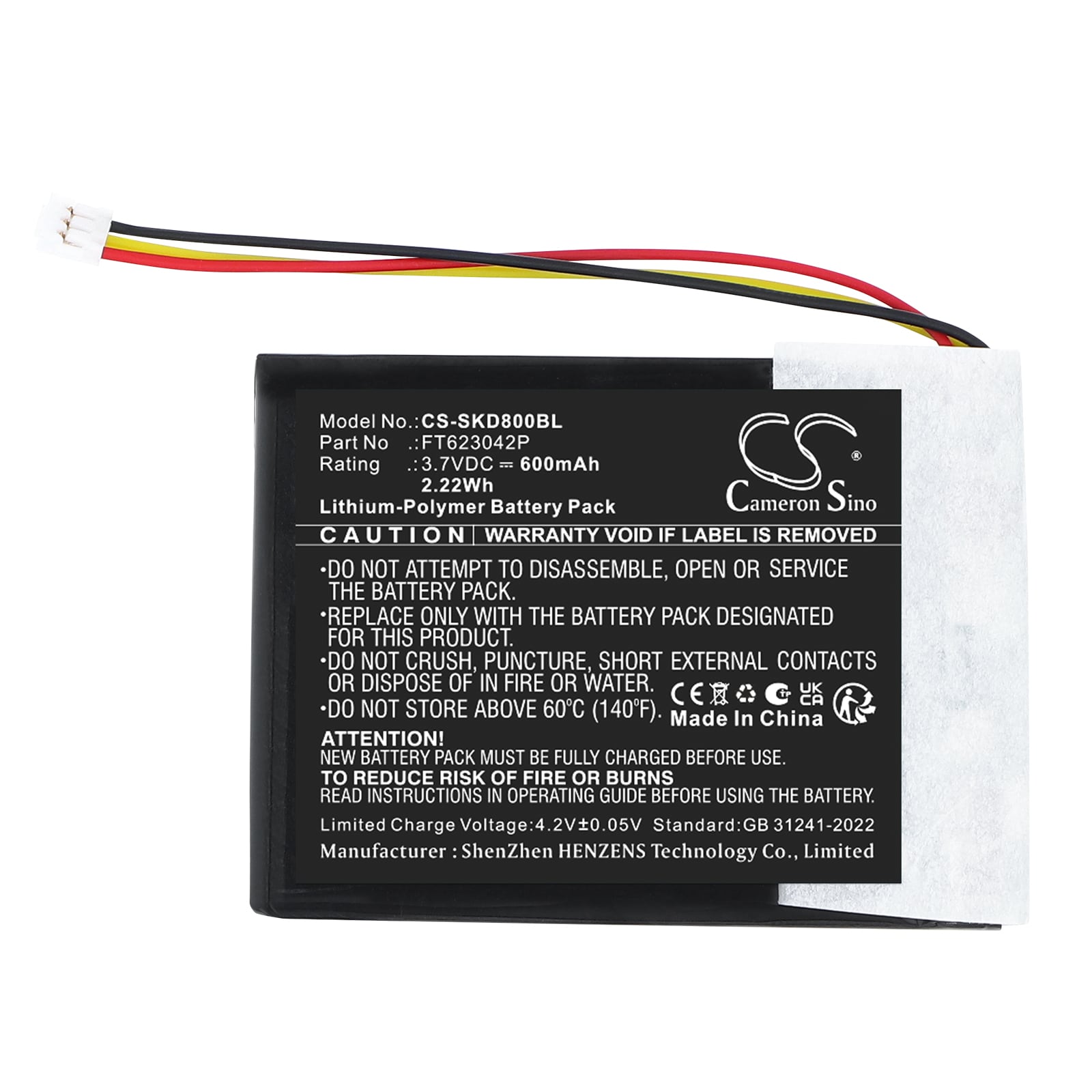 Akku Socket Mobile -viivakoodilukijalle   S860,  D840,  D860 jne.