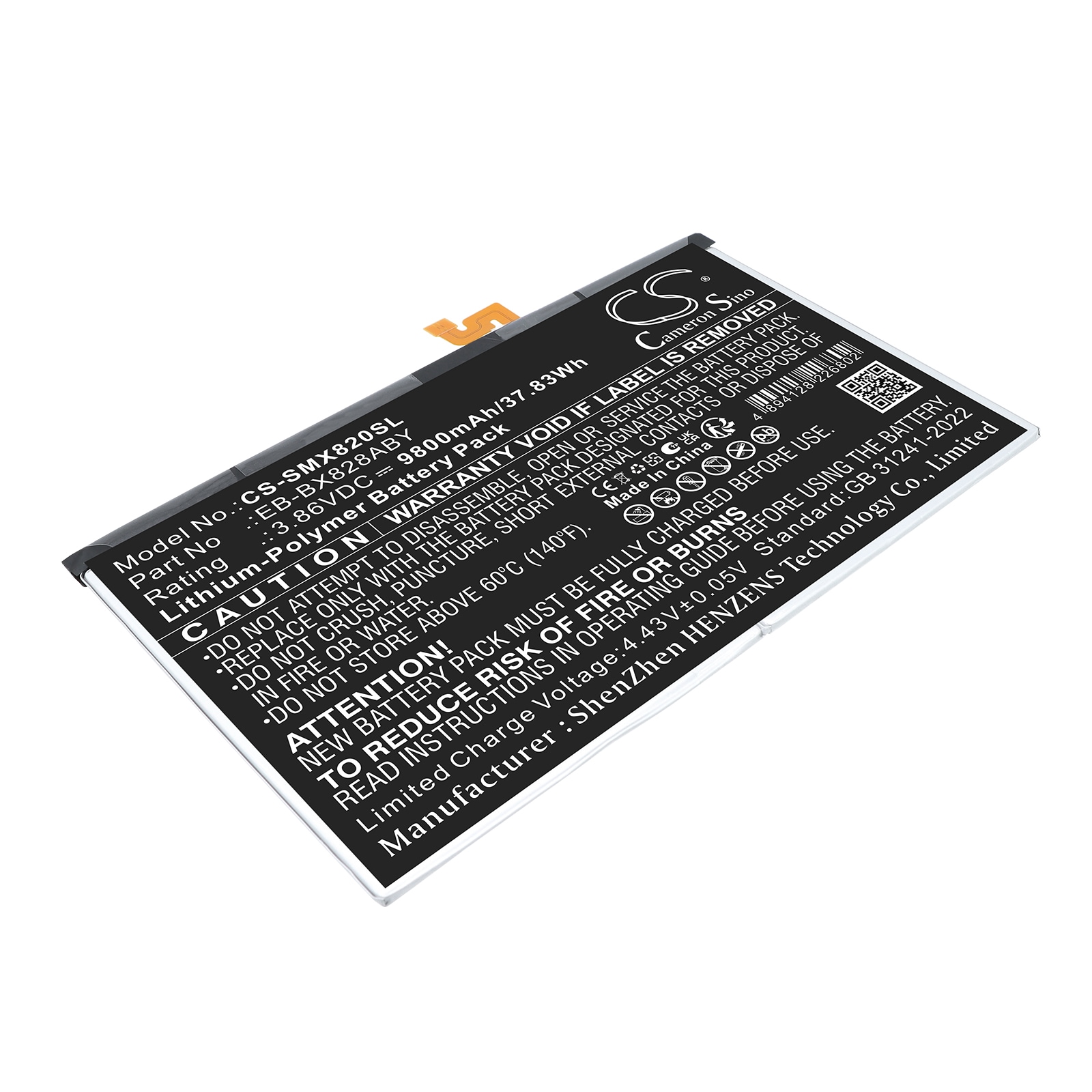 Akku Samsung Galaxy Tab S10+, SM-X620, SM-X626 ja muihin malleihin.