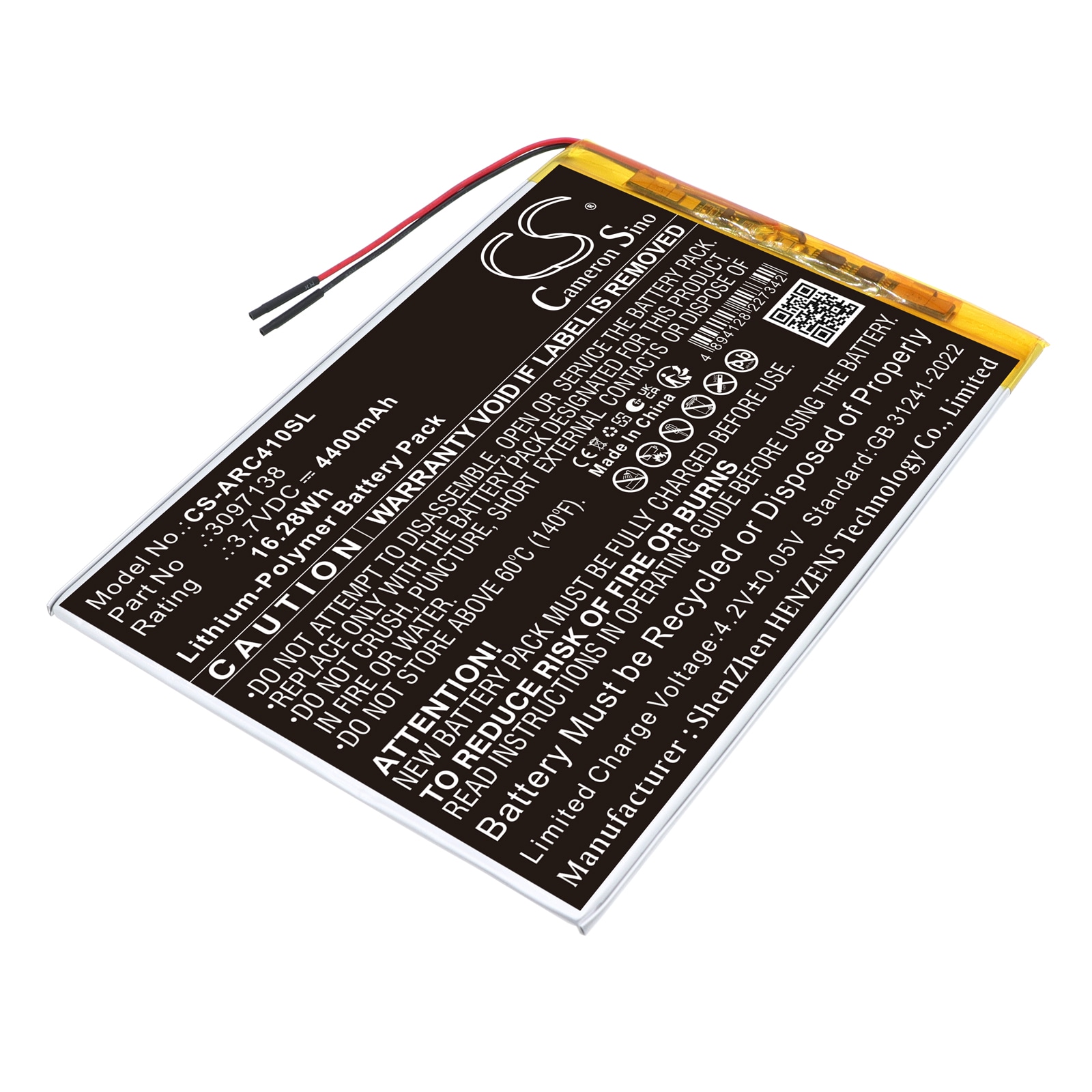 Archos AC101OX4G, OXYGEN 4G -tabletin akku