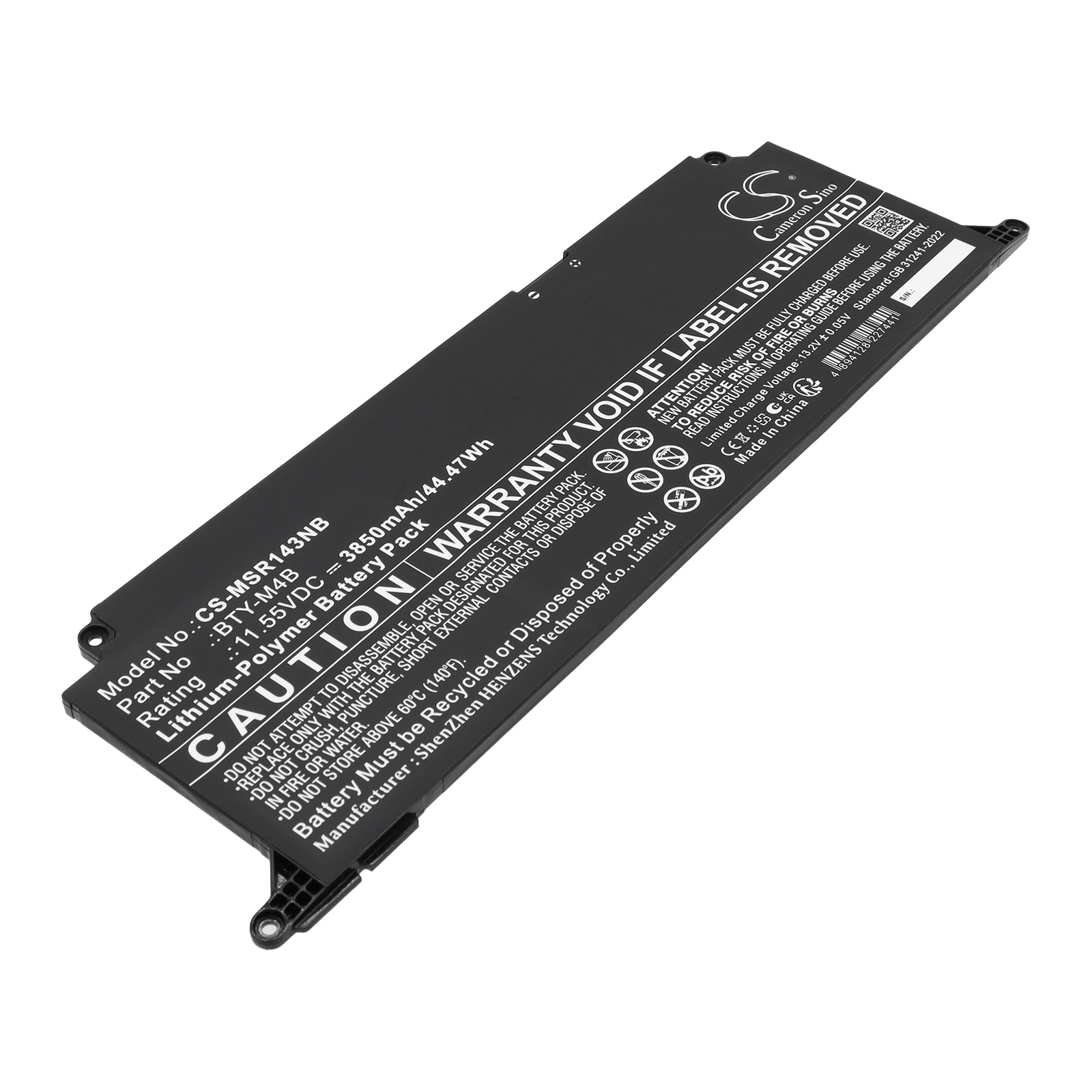 Kannettavan tietokoneen akku, MSI F13MG-206XES, Modern 14