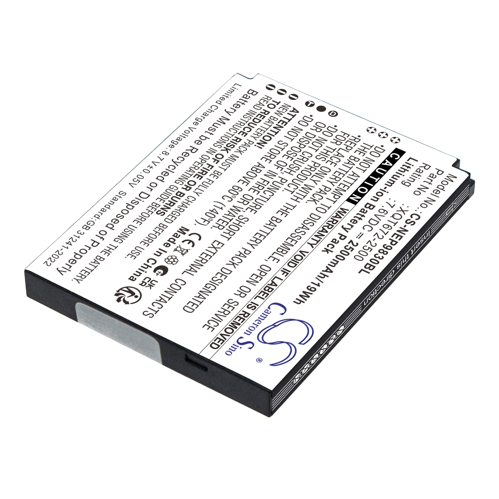 NEWPOS 9830- ja NEW9830-maksupäätteiden akku