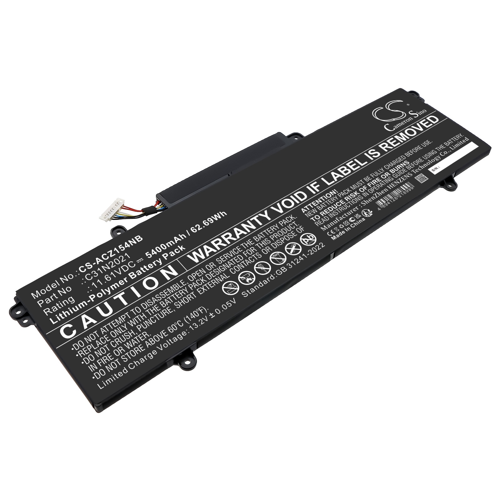 Kannettavan tietokoneen akku, sopii mm. Asus ZENBOOK 14X OLED UX5401EA-KN511TS -mallille ja muille.