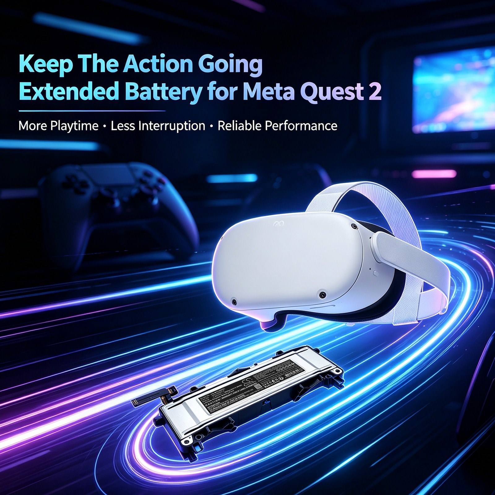 Meta Quest 2:n VR-akku