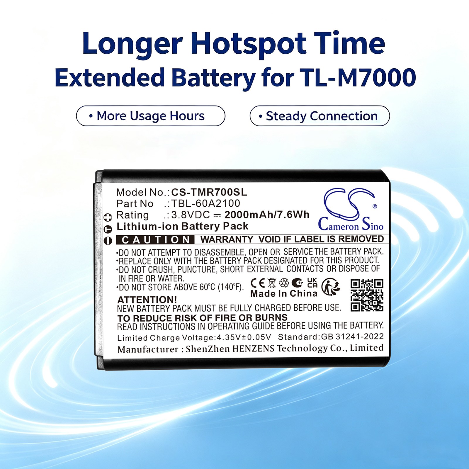 Akku TP-LINK TL-M7000- ja TL-M7200-hotspot-laitteille