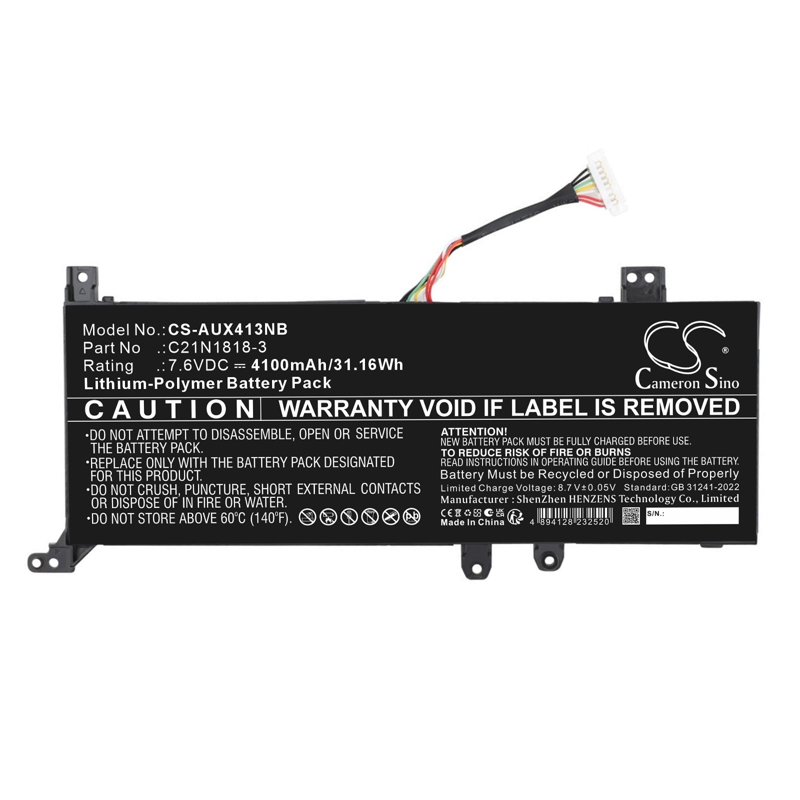 Kannettavan tietokoneen akku, sopii Asus VivoBook D409-, F409-, M409- ja muihin malleihin.