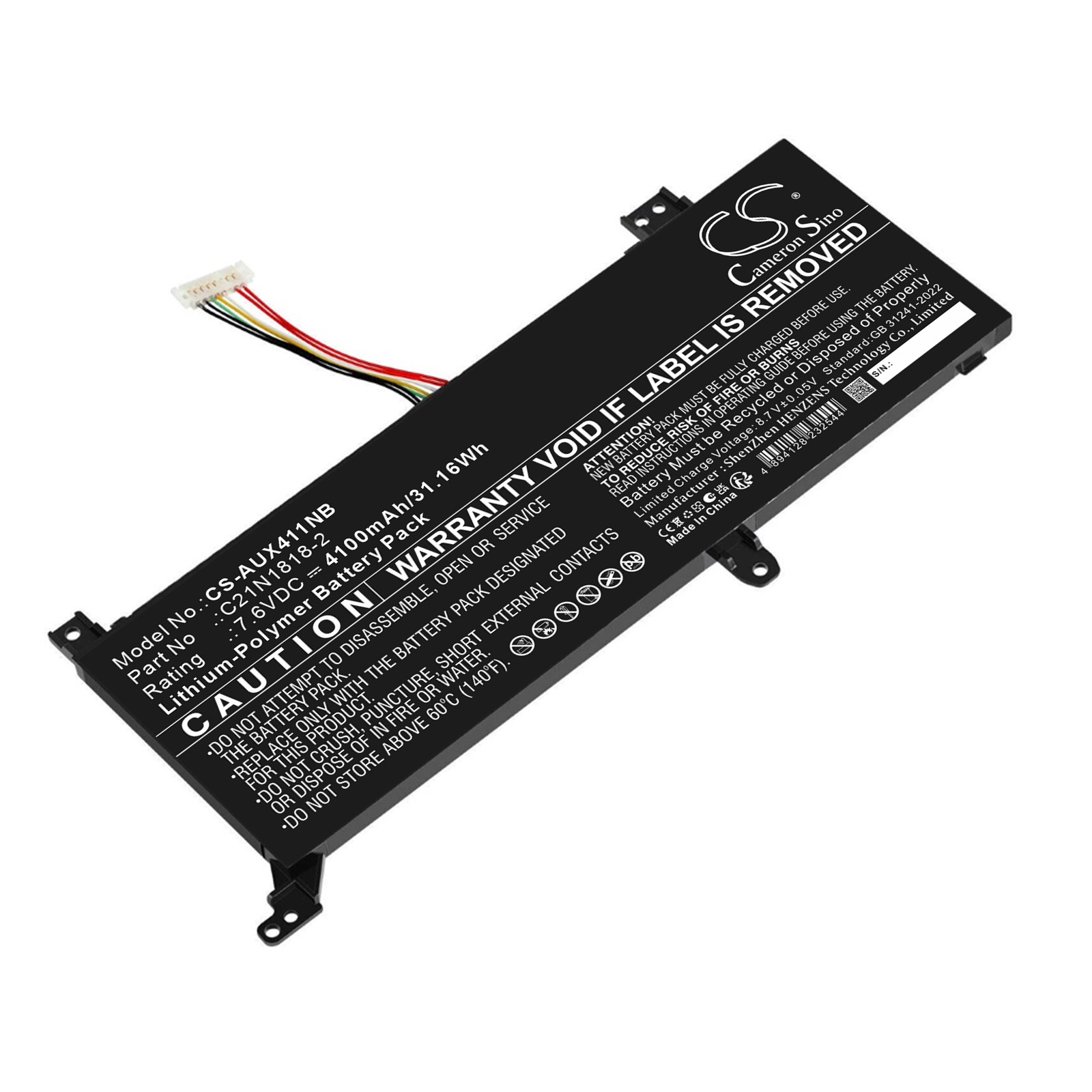 Kannettavan tietokoneen akku, sopii muun muassa Asus F412-, X412- ja A412D-malleihin.
