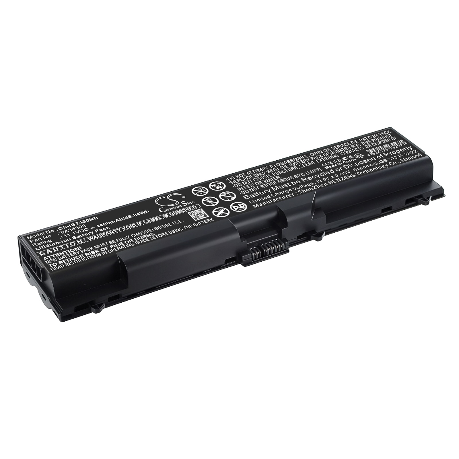 Kannettavan tietokoneen akku, sopii Lenovo T420-, L430-, L530- ja muihin malleihin.