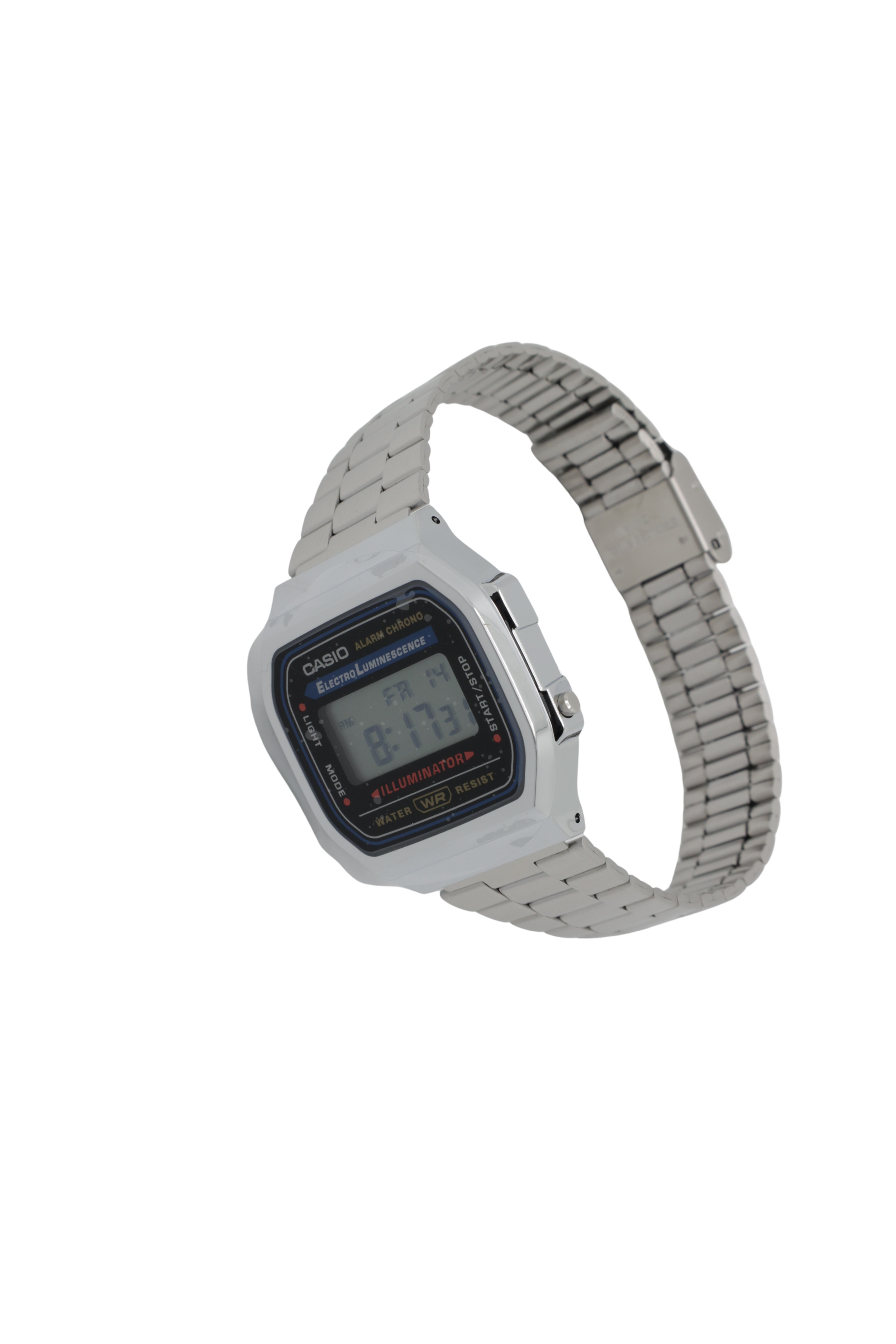 hopea, Casio A168WA Unisex katsella digitaalinen ruostumattomasta teräksestä rannekoruna