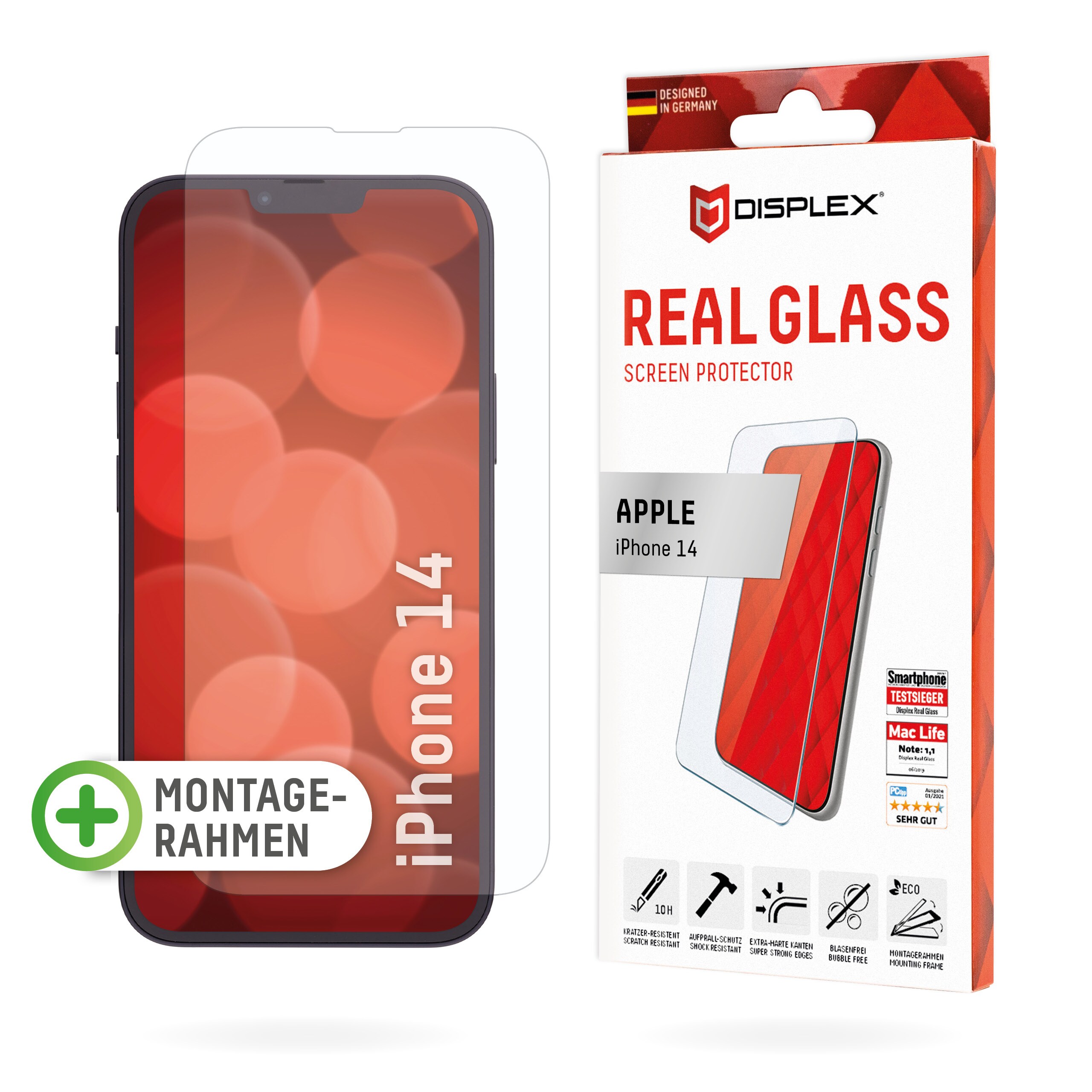 DISPLEX Real Glass iPhone 13/13 Pro/14/16/16/16e/17e