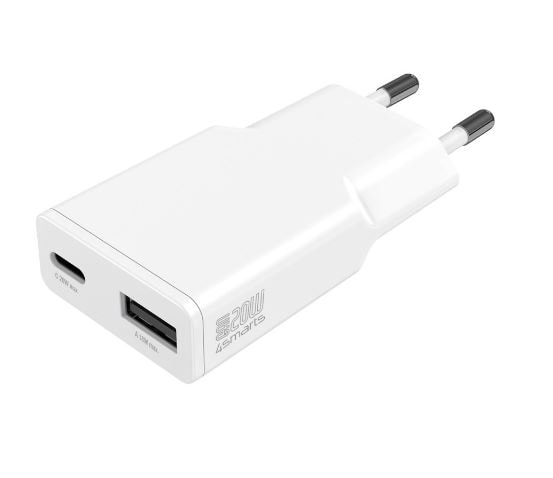 4smarts verkkovirtalaturi PDPlug Slim Duos 20W GaN 1C1A