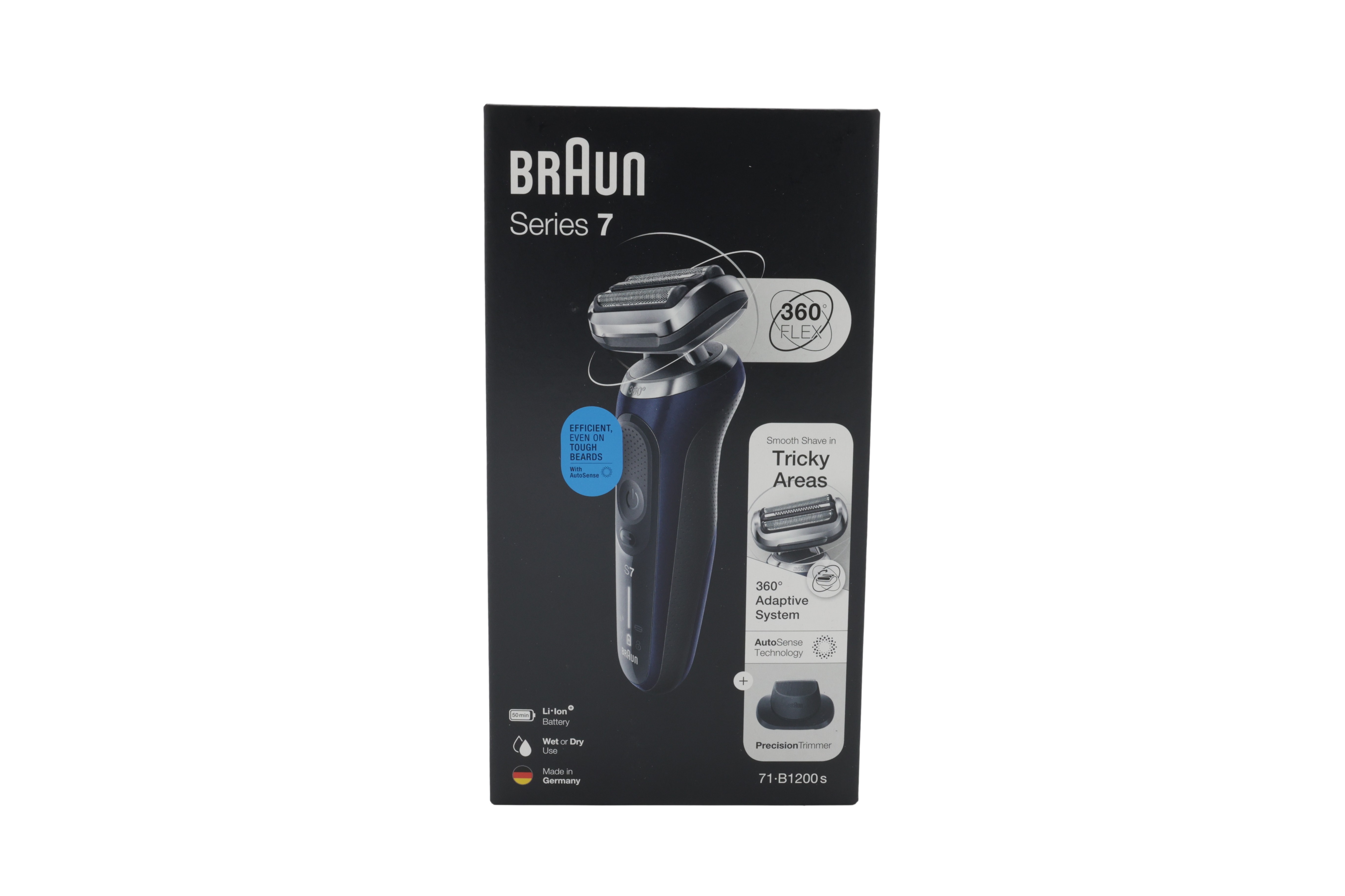 Braun Sarja 7 71-B1200s sähköparranajokone, sininen