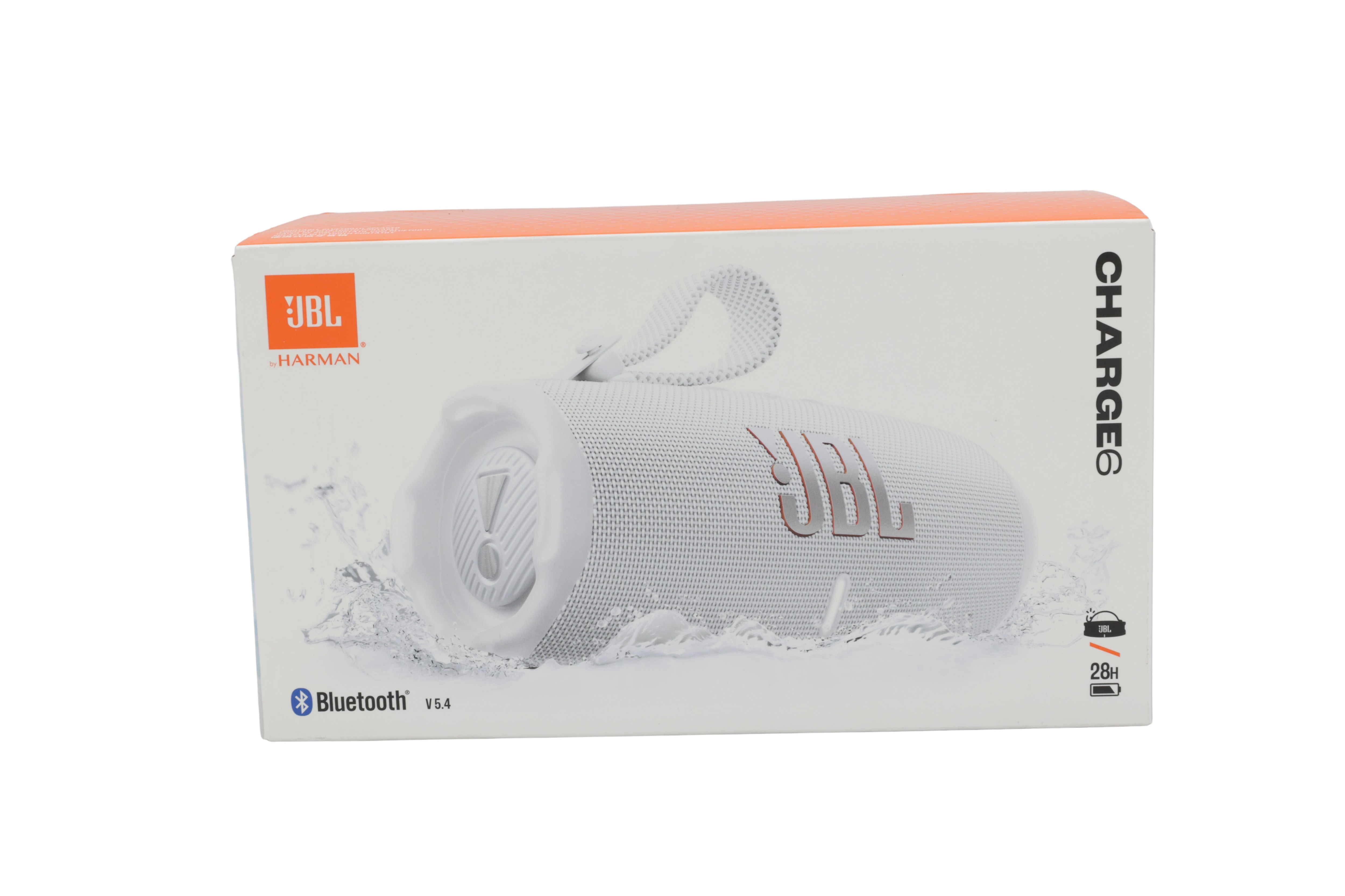 kannettava Bluetooth-kaiutin, valkoinen, JBL Lataus 6