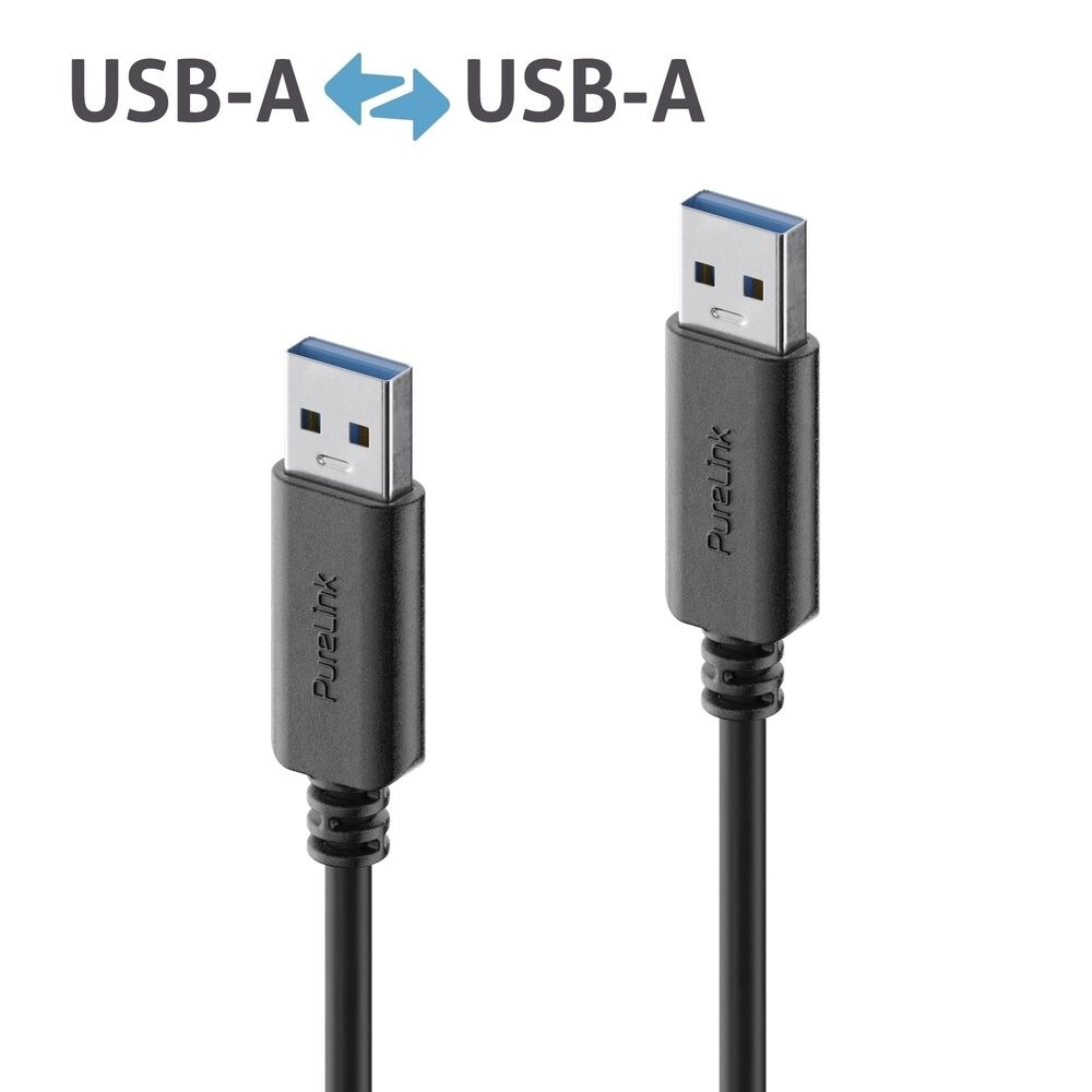 5G - iSeries - musta - 2, 00 m - 2.00m, 3A, PureLink USB-A - USB-A kaapeli - 3.1 Gen 1