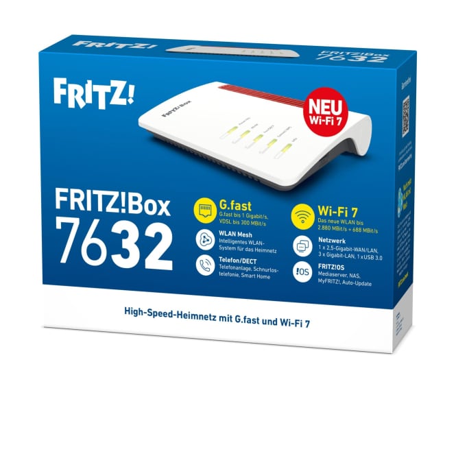 FRITZ! Box 7632 G.fast/Wi-Fi 7 - Reititin - WLAN