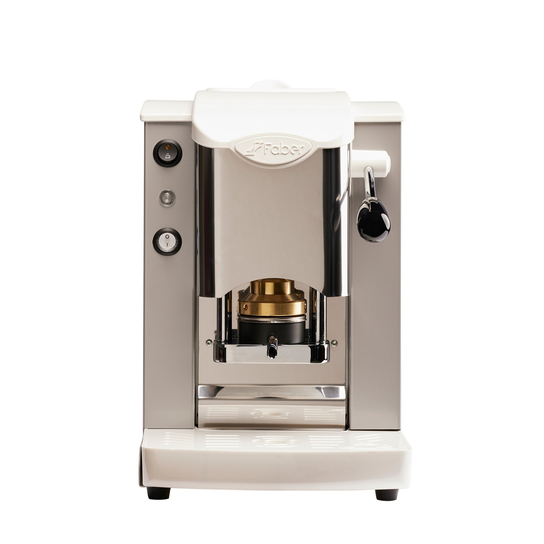 Faber Slot Inox ESE Pad espressokone harmaa valkoinen hopea