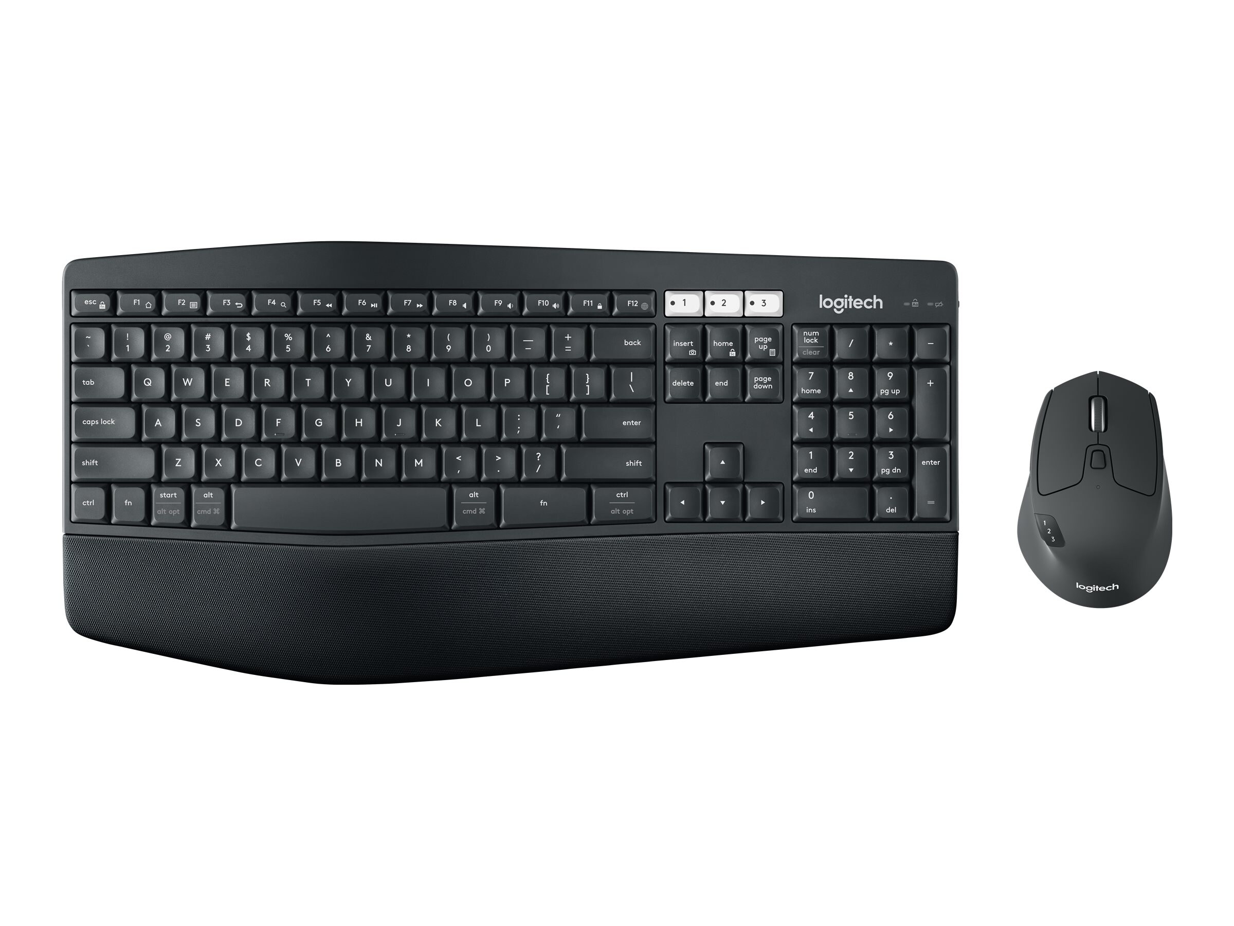 Logitech MK850 Performance Set - Näppäimistö ja hiiri - langaton DE - musta