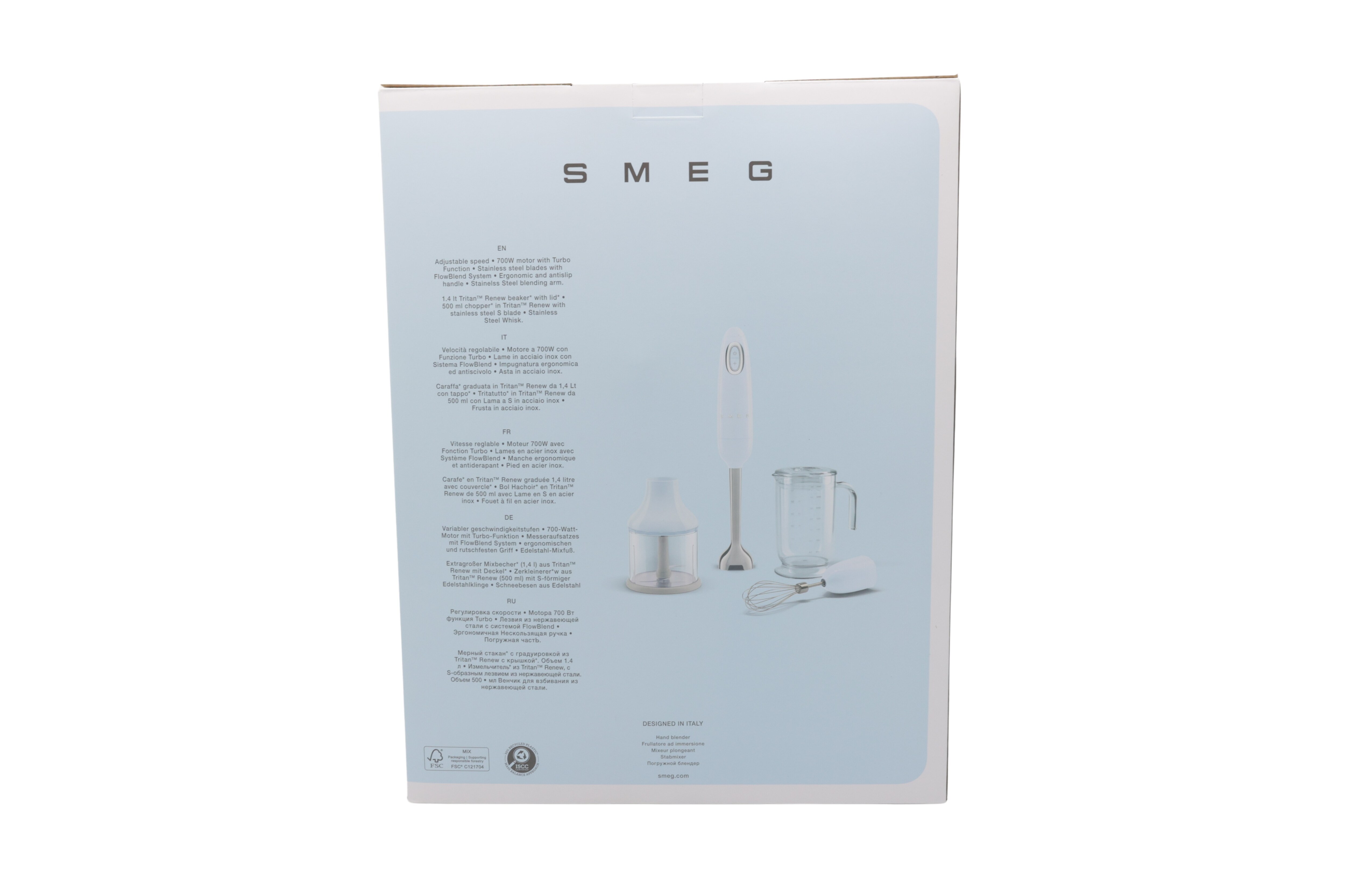 Smeg HBF03PBEU Sauvasekoitin Azure Blue Sininen