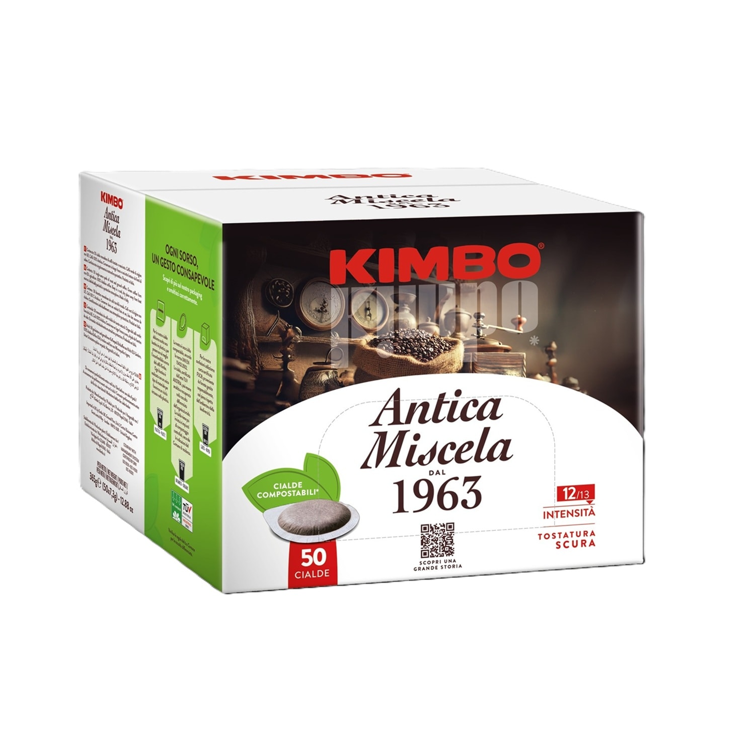 3g, Kimbo Antica Miscela 44mm ESE-tyynyt 50 cpl a 7