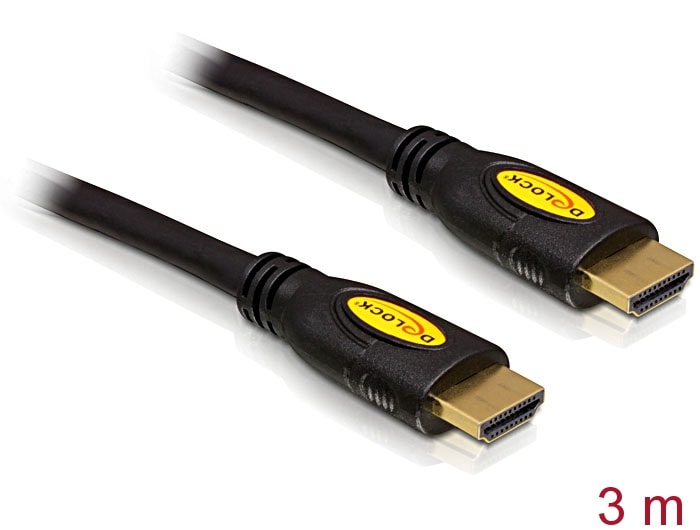 Delock-kaapeli HDMI-A uros > HDMI-A uros 4K 3 m 3 m 3 m