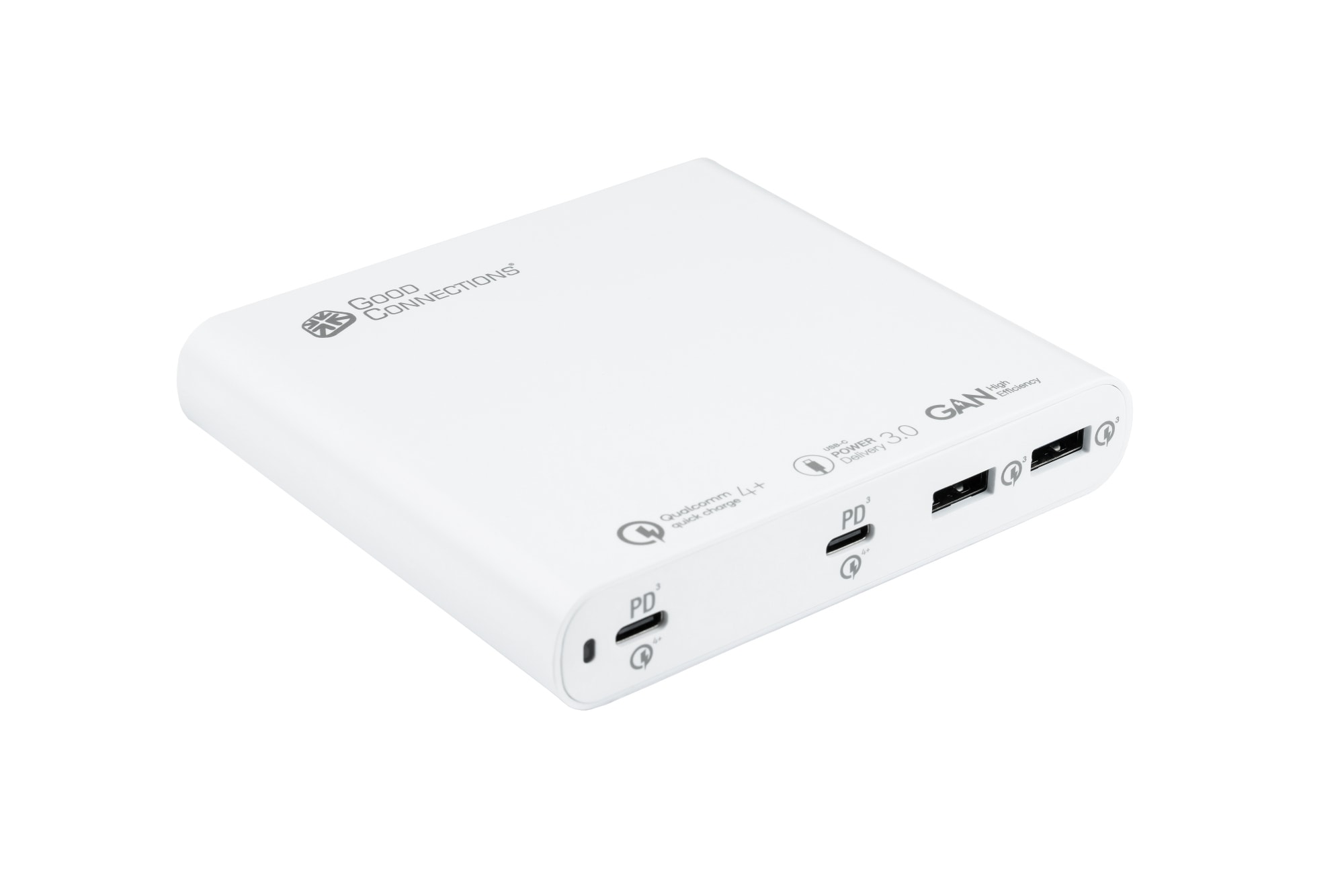 valkoinen, Good Connections USB-pöydän pikalatausasema 120W