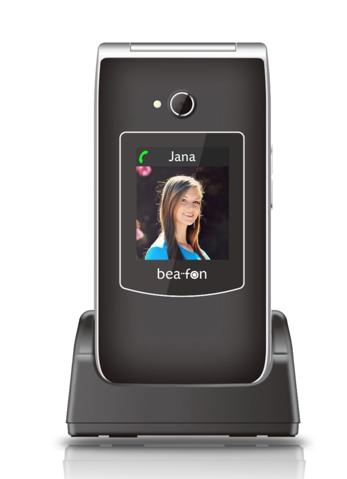 Silver Line, Beafon SL645 LTE, isonäppäiminen flip-matkapuhelin, musta