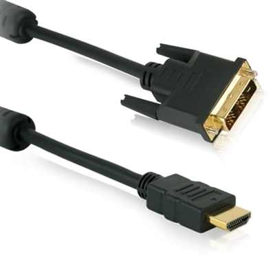PureLink liitäntäkaapeli, HDMI St./DVI-D 181 FULL HD, ferriitillä, 1.0m musta