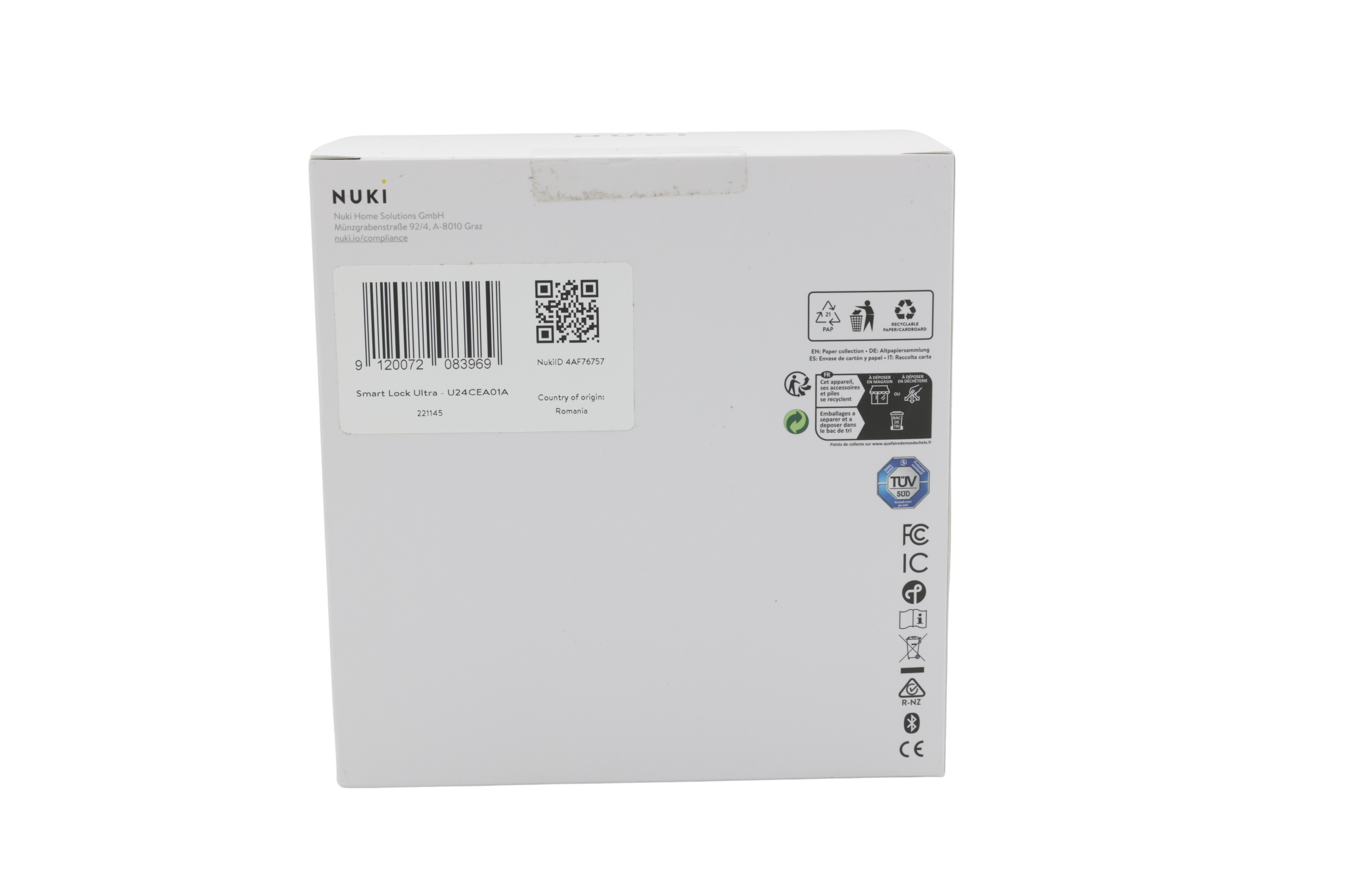 Nuki 221145 Smart Lock Ultra, BT, WLAN, Materia, sähköinen ovilukko