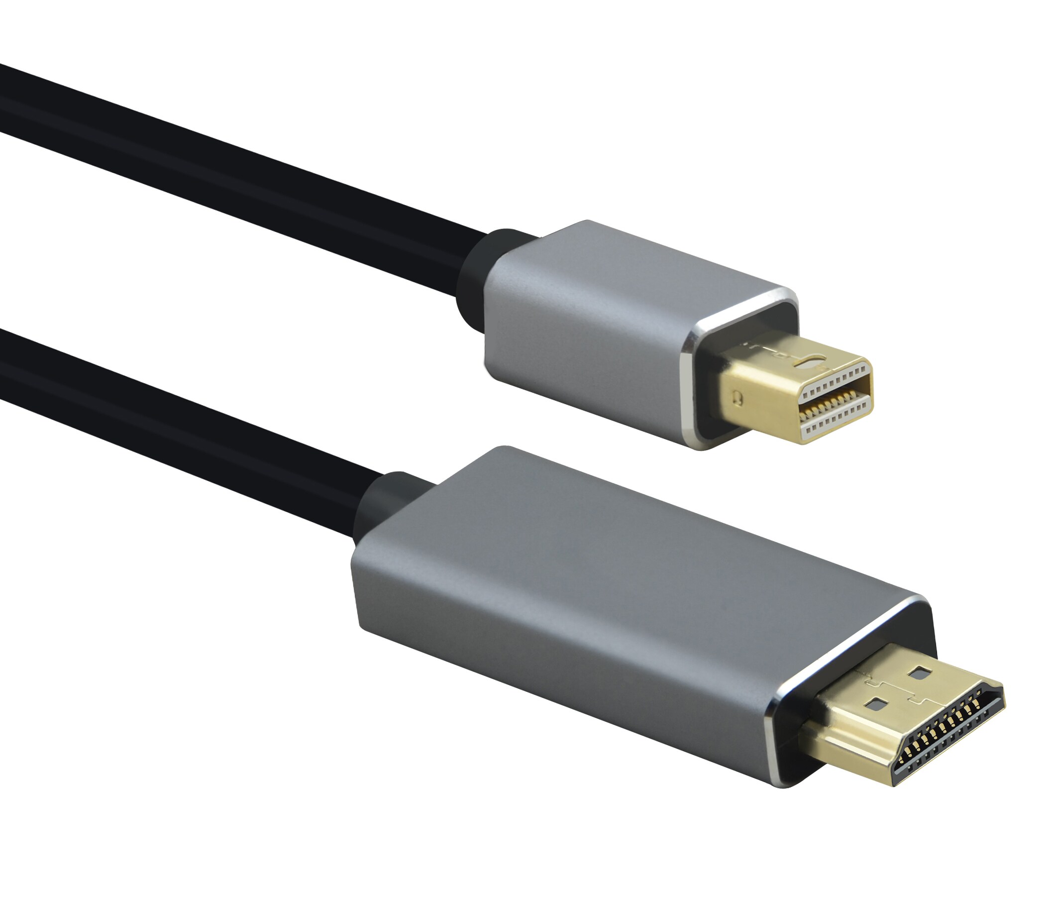 helos liitäntäkaapeli, mini DisplayPort St./HDMI St., PREMIUM 4K, 3.0m, musta