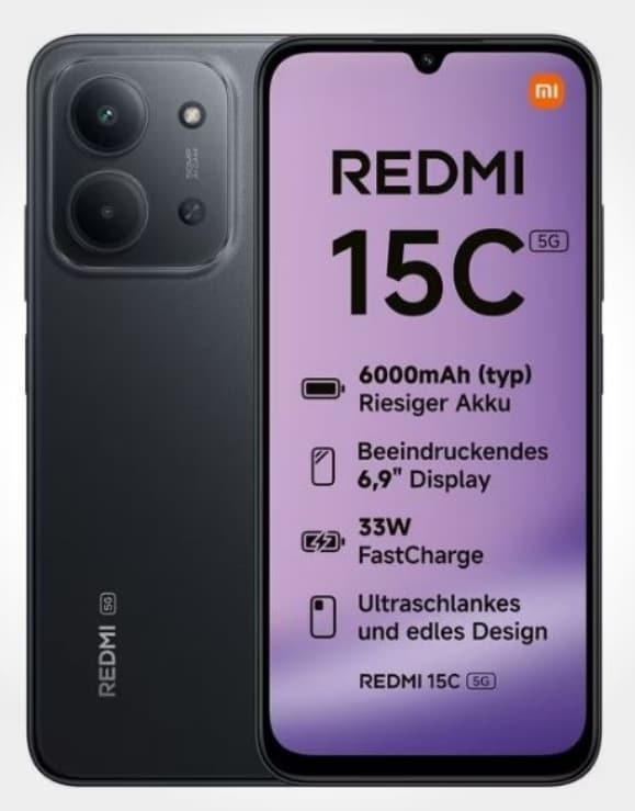 Xiaomi Redmi 15C 4G 128GB musta