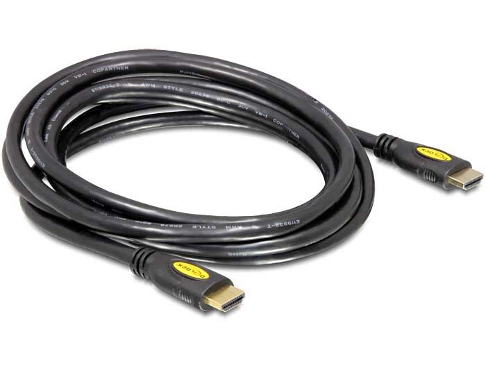 5 m, Delock HDMI-kaapeli HDMI-A uros HDMI-A uros HDMI-A uros, 4K