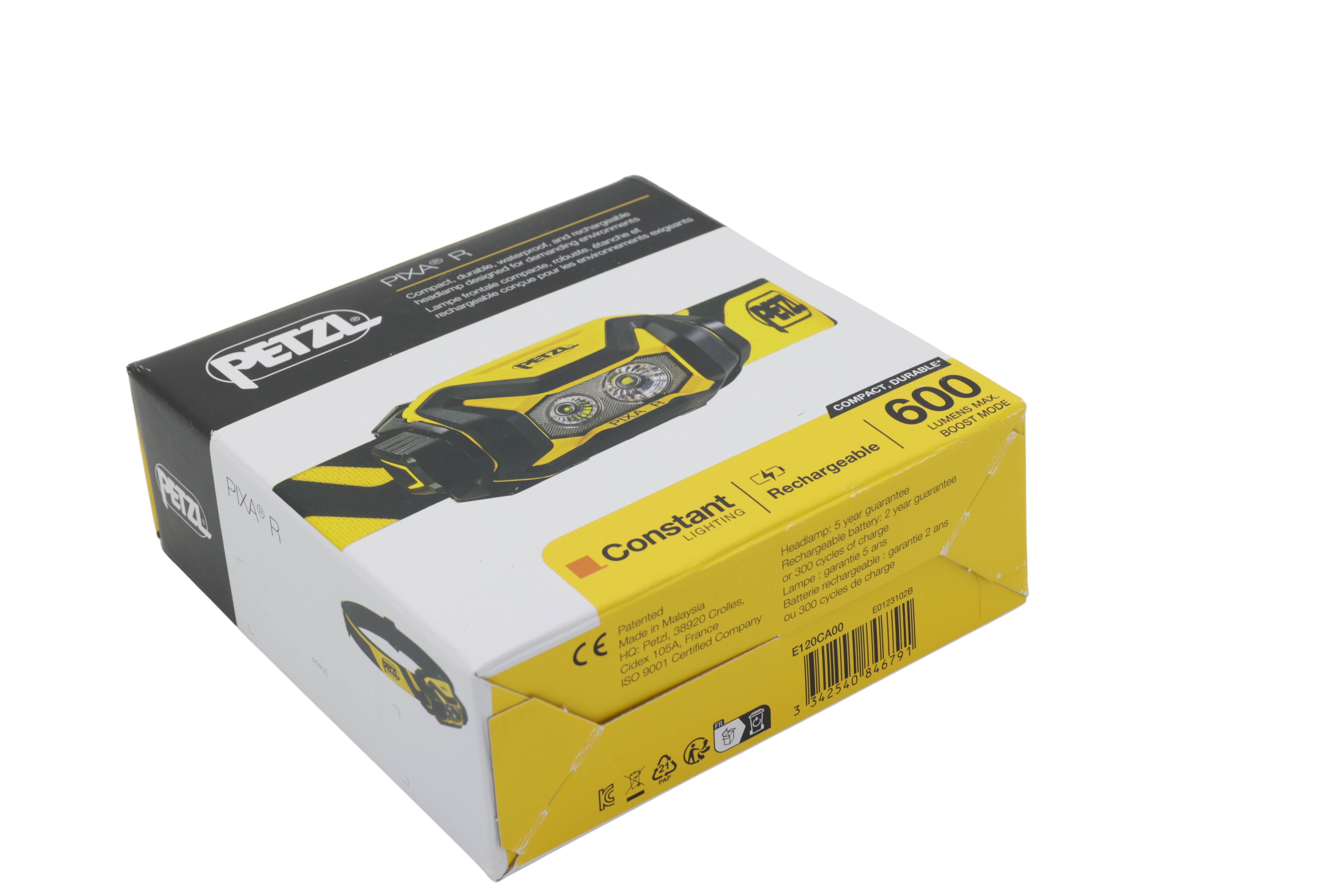 Petzl E120CA00 Ajovalaisin PIXA R musta/keltainen