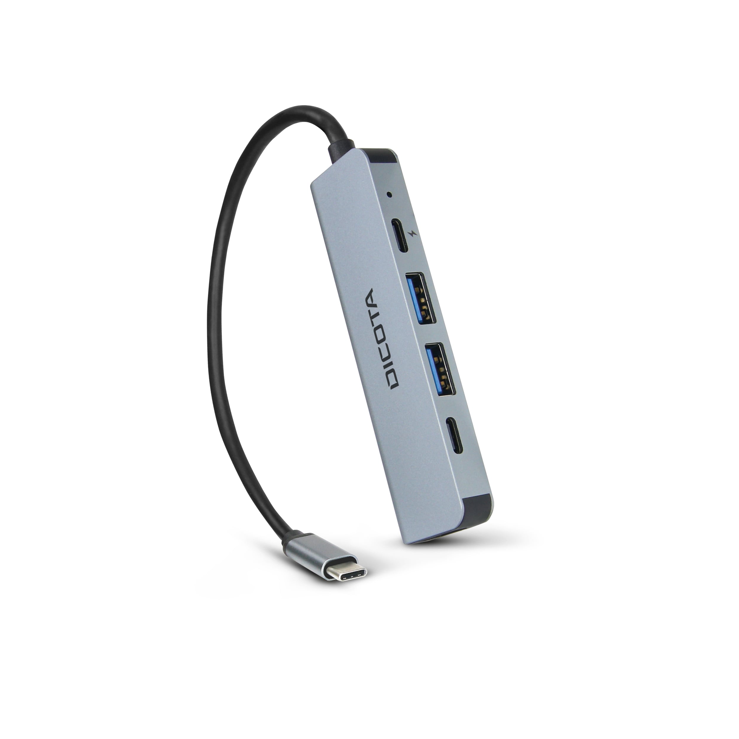 Dicota USB-C 5-in-1 -videokeskitin 4K PD 100 W, hopea