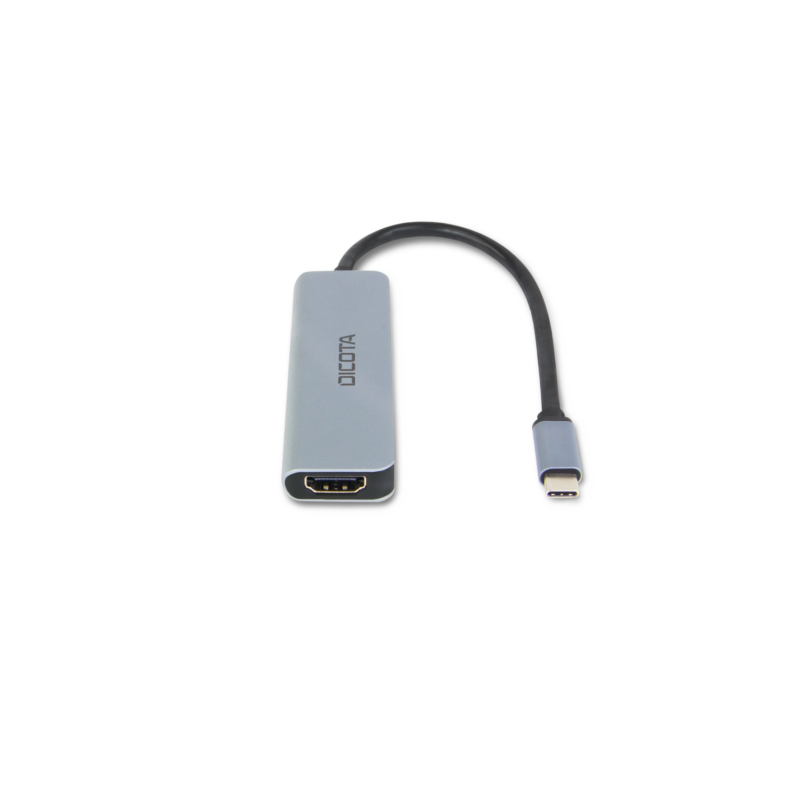 Dicota USB-C 5-in-1 -videokeskitin 4K PD 100 W, hopea