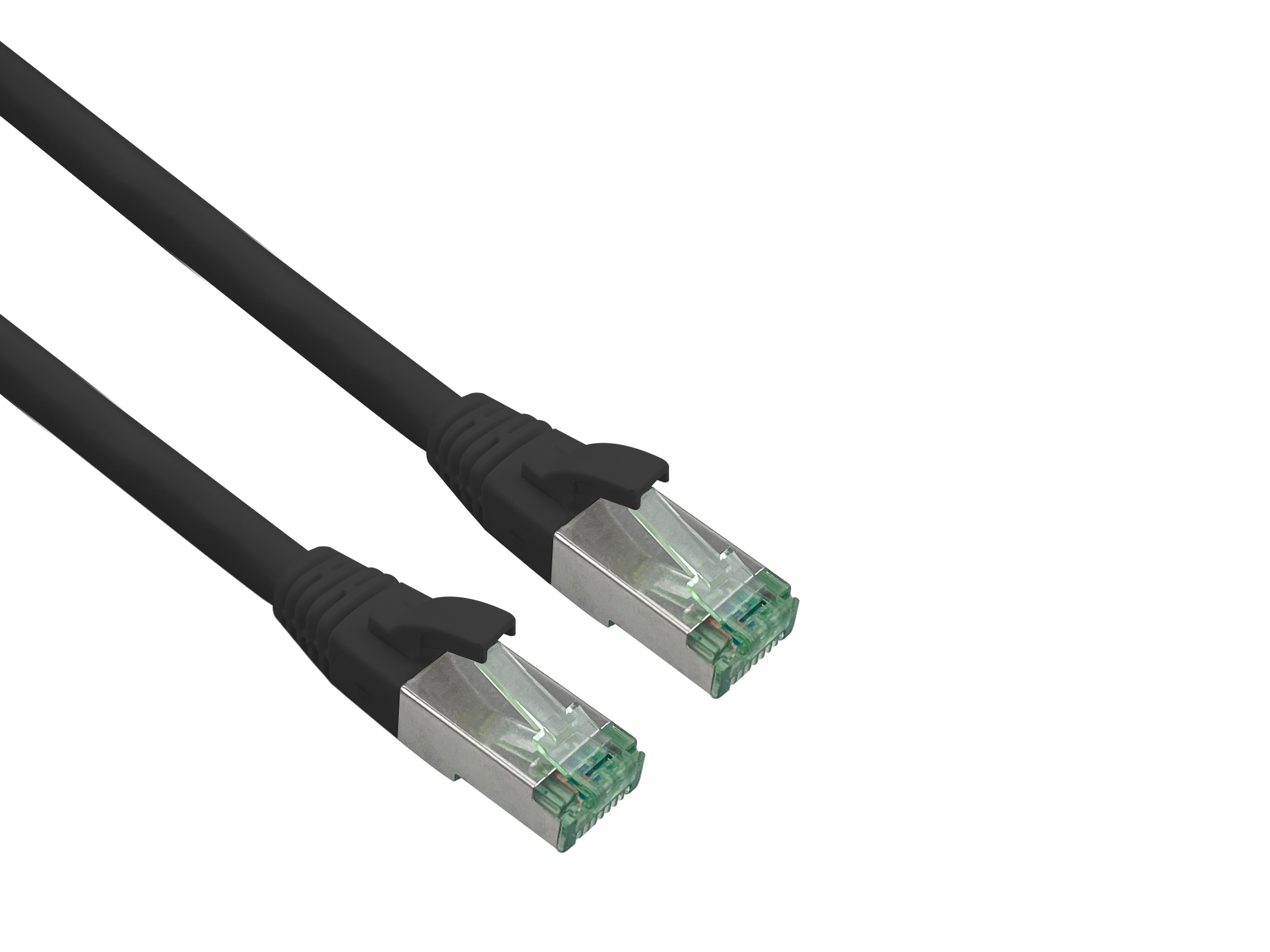 helos patch kaapeli Cat.6a Superflex Cat.7 raaka kaapeli GHMT AWG 26/7 musta 1.5m