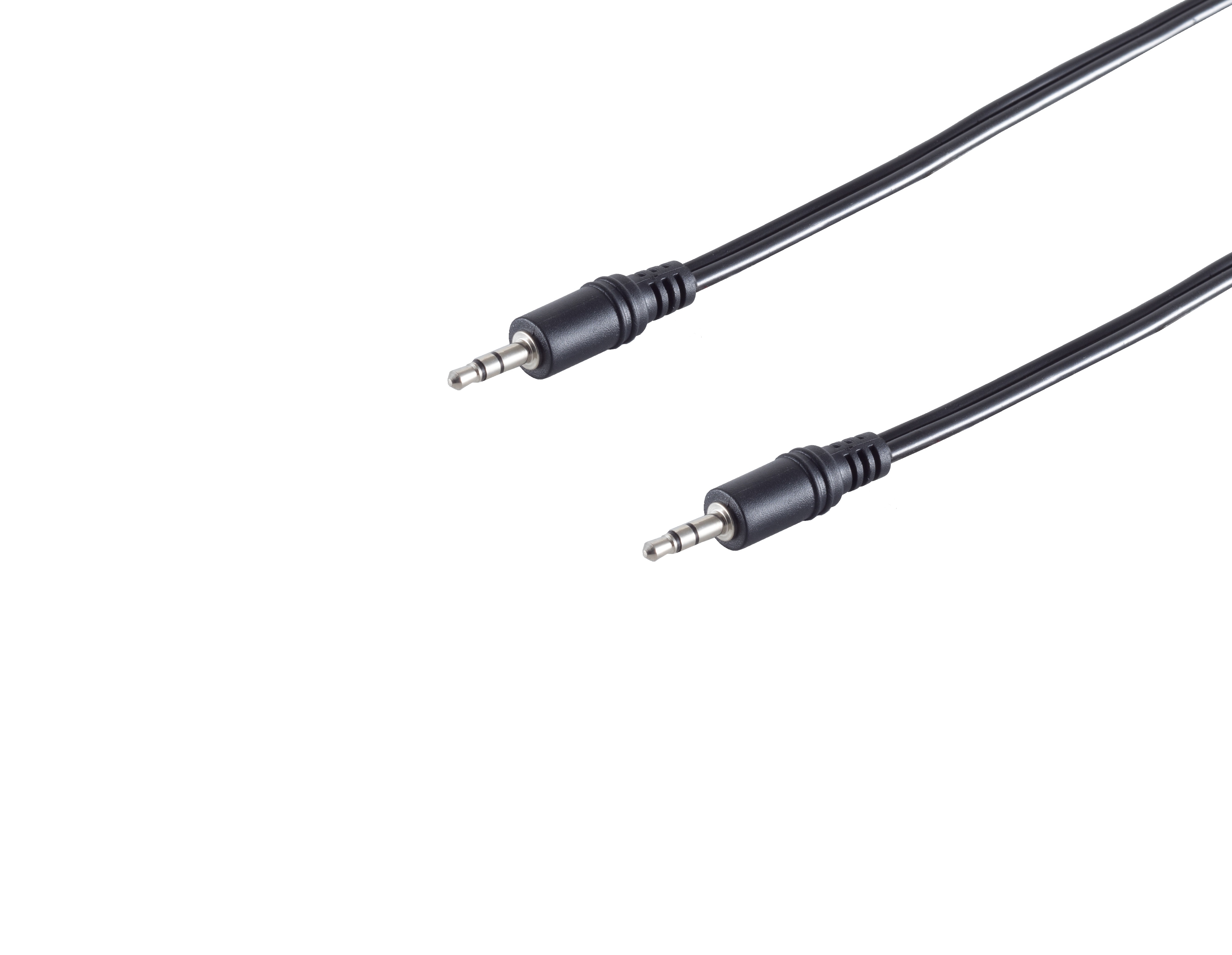 5, 0 m musta, S-conn ääniliitäntäkaapeli 3, 5 mm:n stereopistoke
