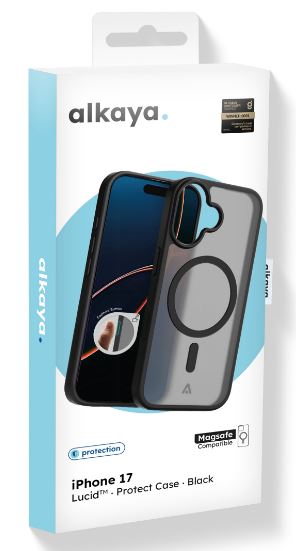 alkaya LUCID matkapuhelimen suojakotelo Protection Case f. Magsafe iPhone 17, musta