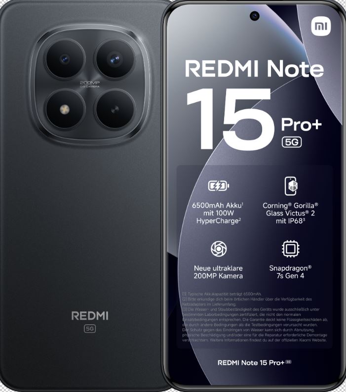 Xiaomi Redmi Note 15 Pro 5G 256GB musta