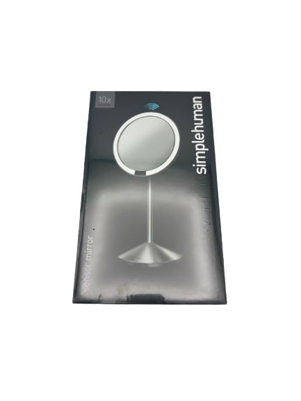 simplehuman taittuva peili anturilla, 12 cm, ladattava, harjattua ruostumatonta terästä