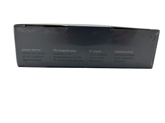 simplehuman taittuva peili anturilla, 12 cm, ladattava, harjattua ruostumatonta terästä