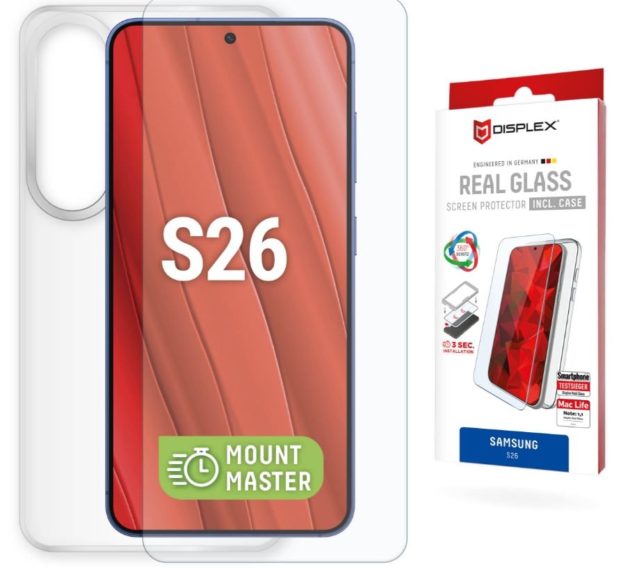 DISPLEX Real Glass MMCase -kotelo Samsung Galaxy S26 -puhelin
