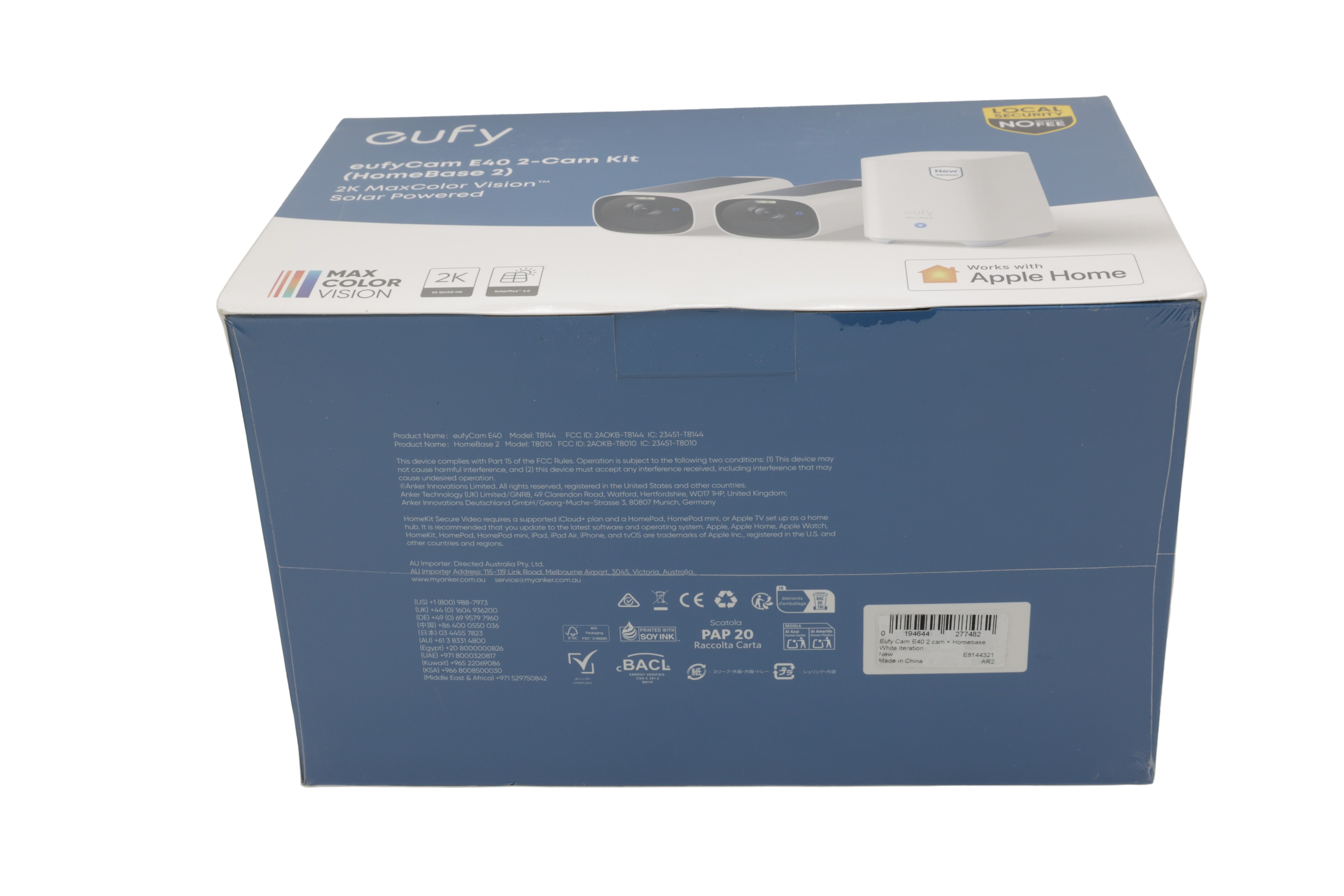 eufy Cam E40 2-huoneen paketit (HomeBase 2)