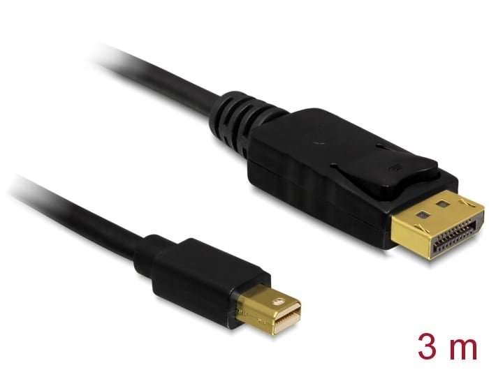Delock kaapeli Mini Displayport 1.2 uros > Displayport uros 4K 3.0 m